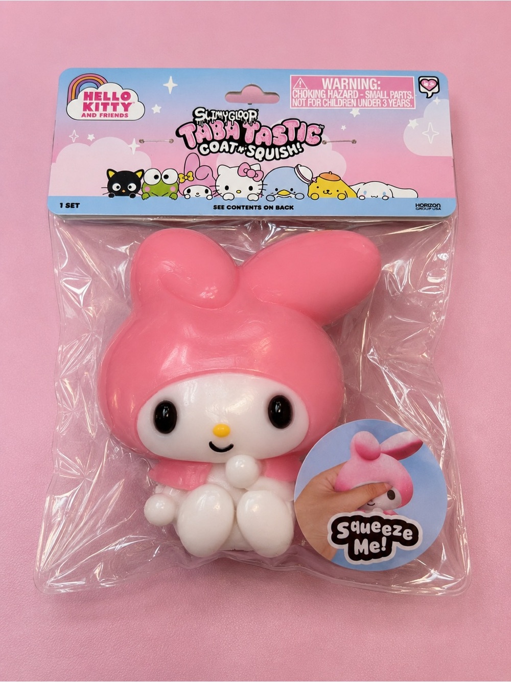 Sanrio My Melody Pink Squeeze Squishy Toy - TubbyTastic